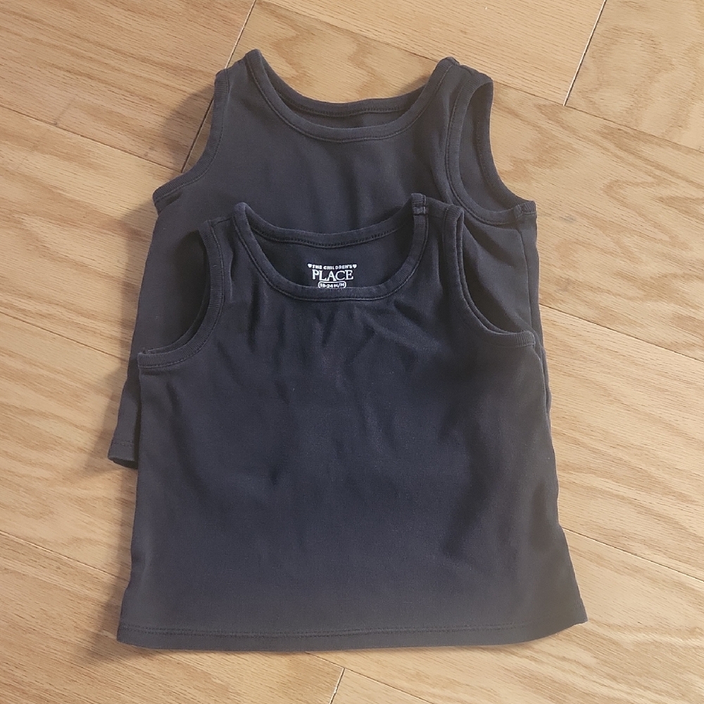 The Children's Place Classic Black Tank Tops 18-24 Months